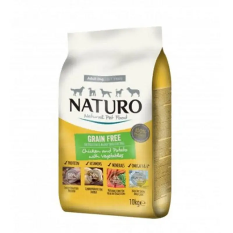 Naturo Grain/Salmon Complete Dry Dog Chicken Potato & Veg 10Kg