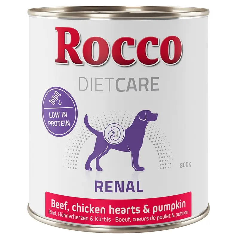 Rocco Diet Care Renal - Beef With Chicken Hearts & Pumpkin - 6 X 800G