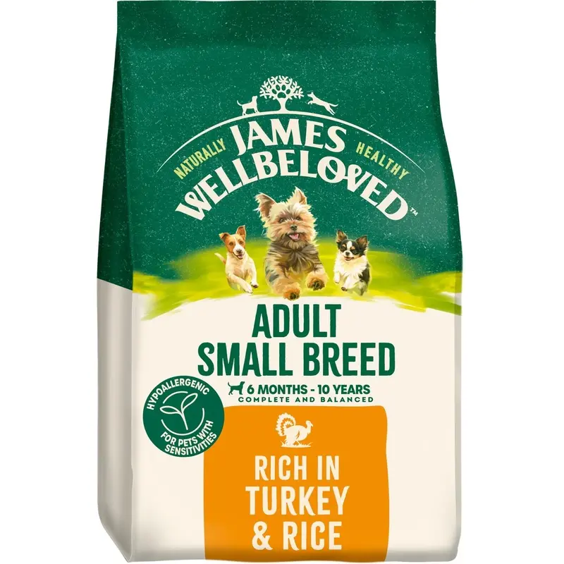 Adult Turkey & Rice Breed Dry Dog Food - 4.5Kg Small