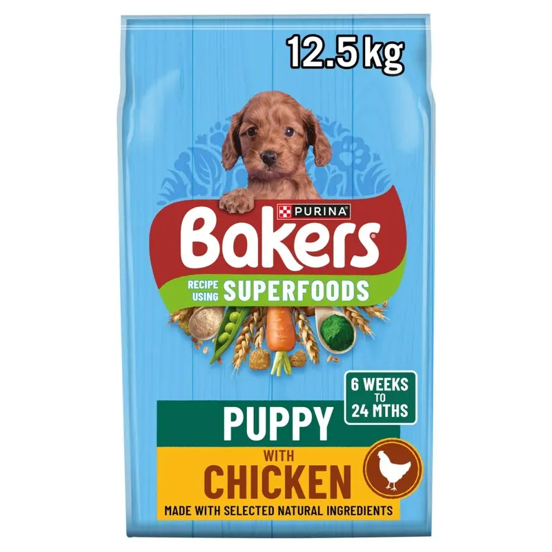 Bakers Puppy Dry Dog Food Chicken & Veg 12.5Kg