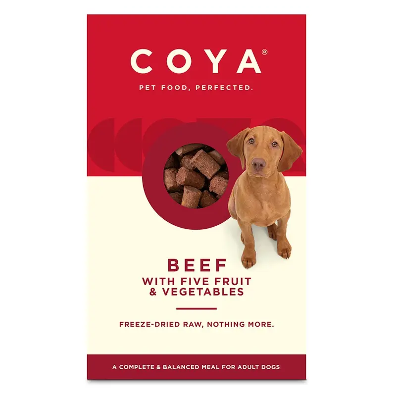 Coya Freeze-Dried Raw Complete Adult Dog Food Beef, Fruits & Vegetables 150G