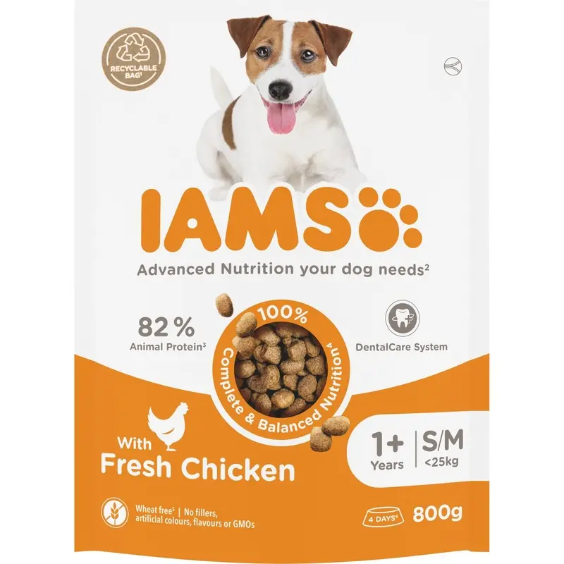 Iams Adult And Dog Food Chicken - 800G Small