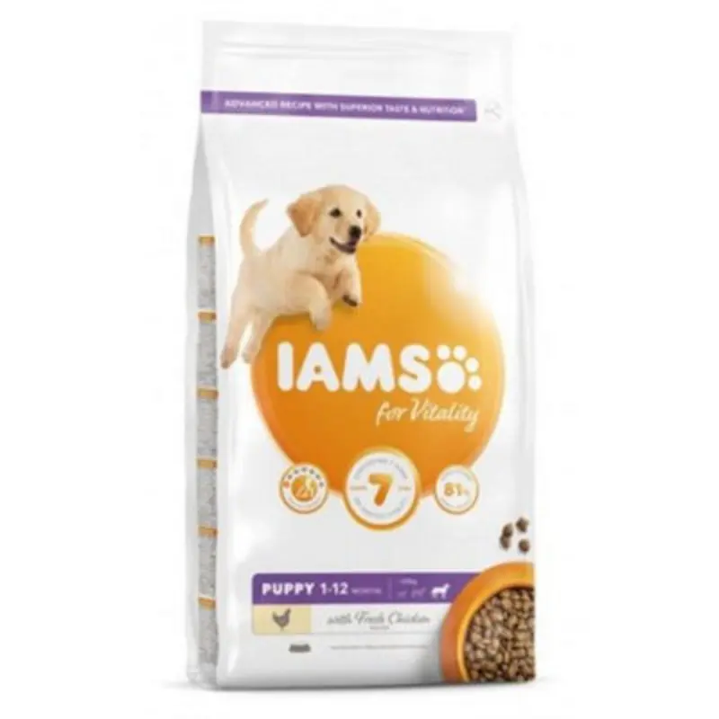 Iams Vitality Puppy Large Dog With Fresh Chicken 12Kg