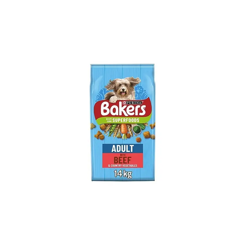 Bakers Adult Dog Beef & Veg Dry Food 14Kg