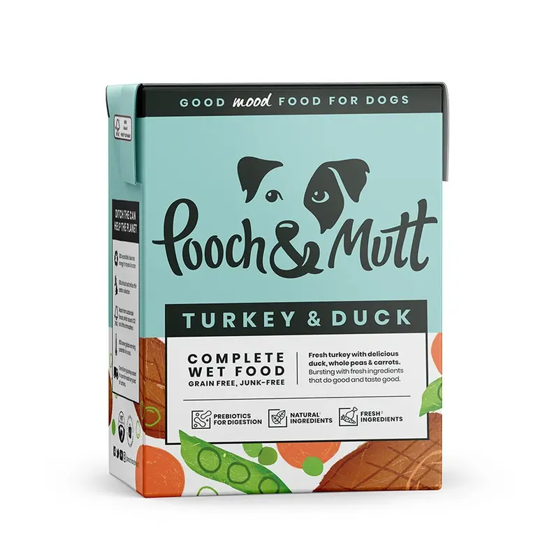 Pooch And Mutt Grain Free Complete Wet Adult Dog Food With Turkey And Duck 375G