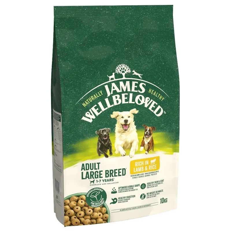 James Wellbeloved Adult Large Breed Hypoallergenic Lamb & Rice - 10Kg
