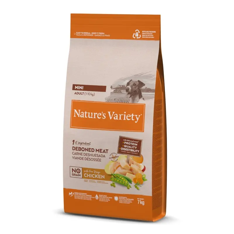 Natures Variety Natures Variety No Grain Mini Adult Free-Range Chicken - 7Kg