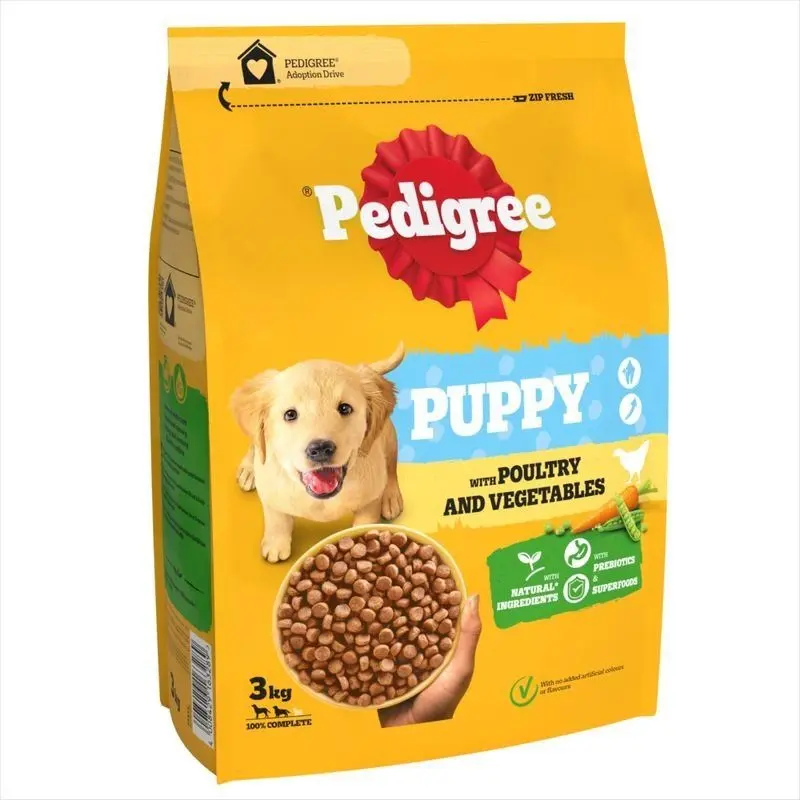 Pedigree Poultry And Veg Complete Puppy Food - 3Kg
