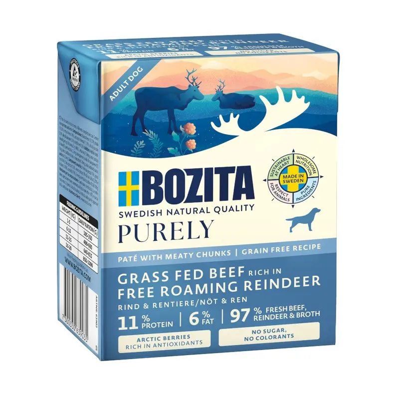 Purely Bozita Pat 6 X 370G - Reindeer