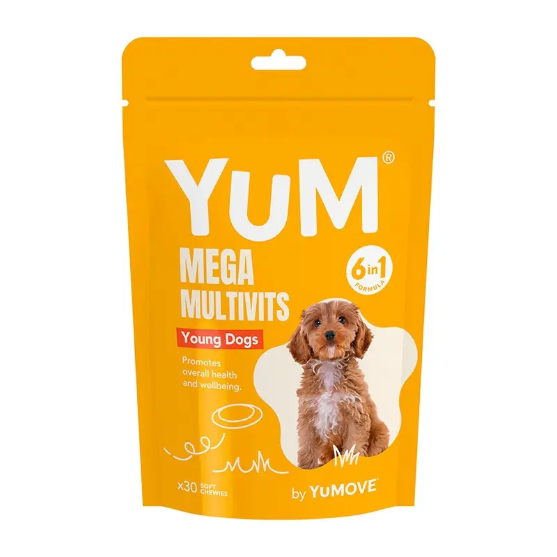 Yum Mega Multivits 6 In 1 For Young Dogs 30 Pack