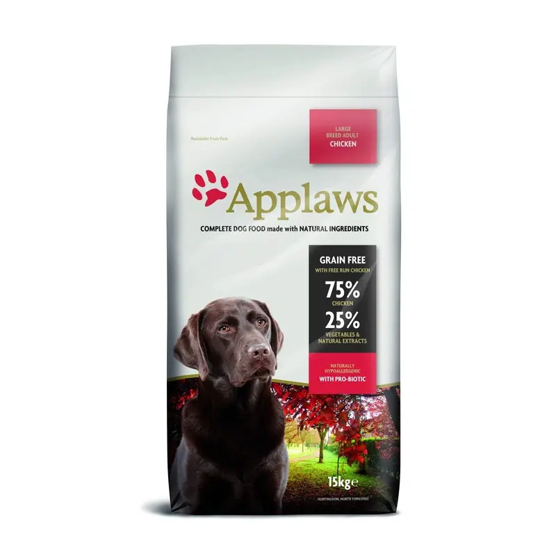 Applaws Complete and Grain Free Dry Dog Food 15kg Adult Chicken for Large Adult Dogs