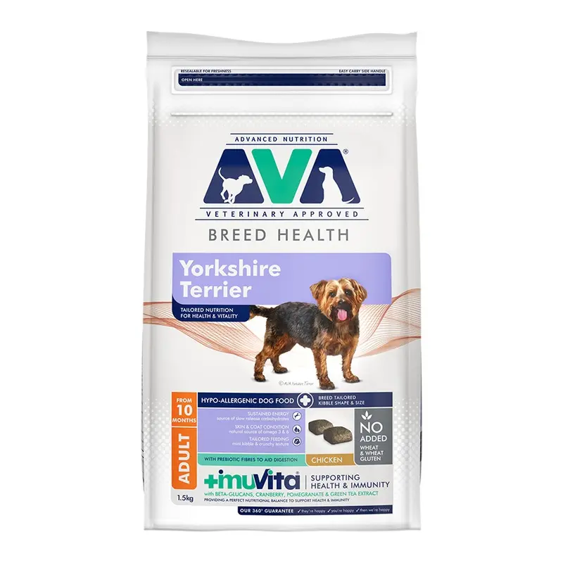 Ava Veterinary Approved Optimum Health Yorkshire Terrier Dry Dog Food 1.5Kg