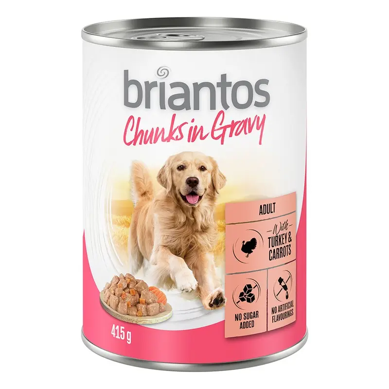 Briantos Chunks In Gravy 6 X 415G - Turkey & Carrots