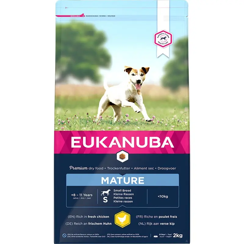 Eukanuba Small Breed Dry Mature Dog Food Chicken 2Kg