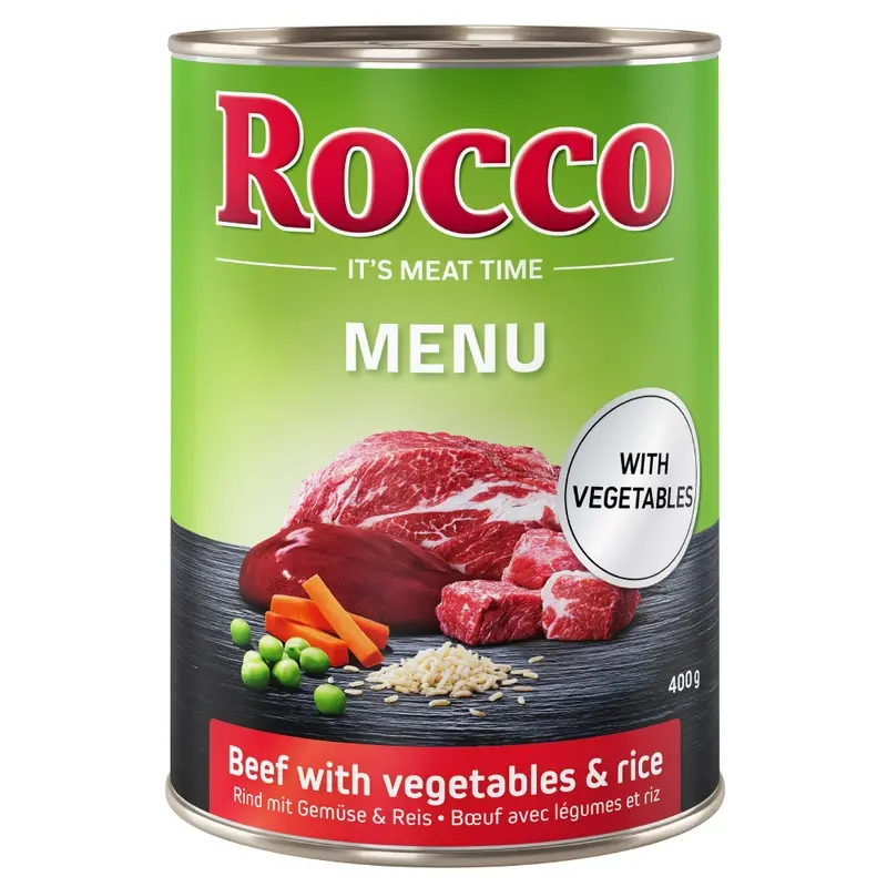 Rocco Menu 6 X 400G - Beef, Vegetables & Rice