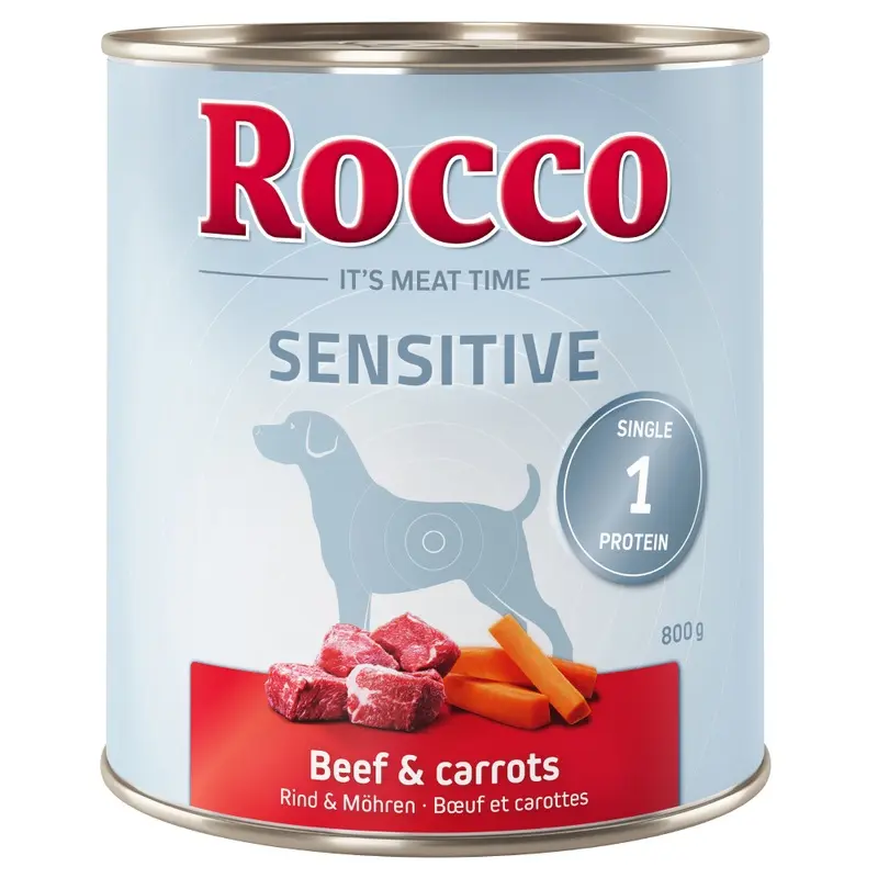 Rocco Sensitive 6 X 800G - Beef & Carrots