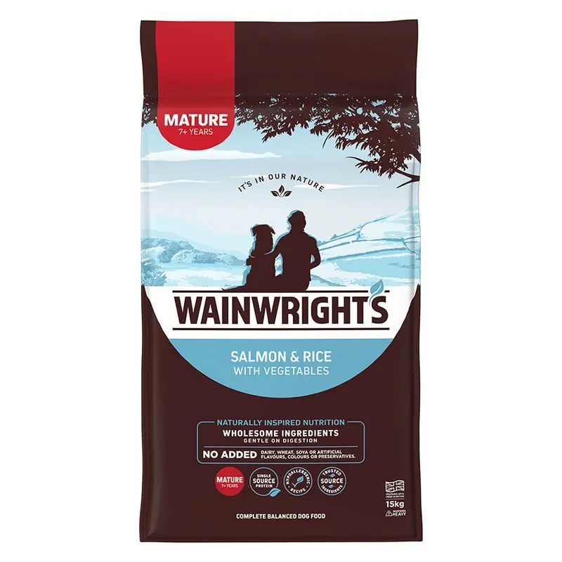 Wainwrights Dry Mature Dog Food Salmon With Rice 15Kg