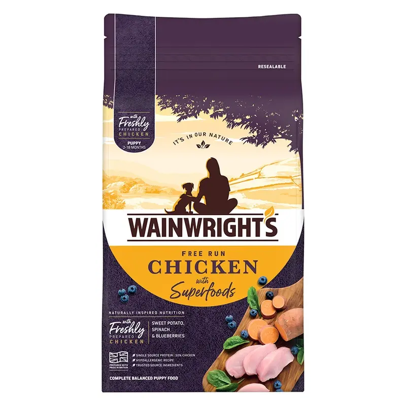 Wainwrights Free Run Chicken With Superfoods Dry Puppy Food 2Kg