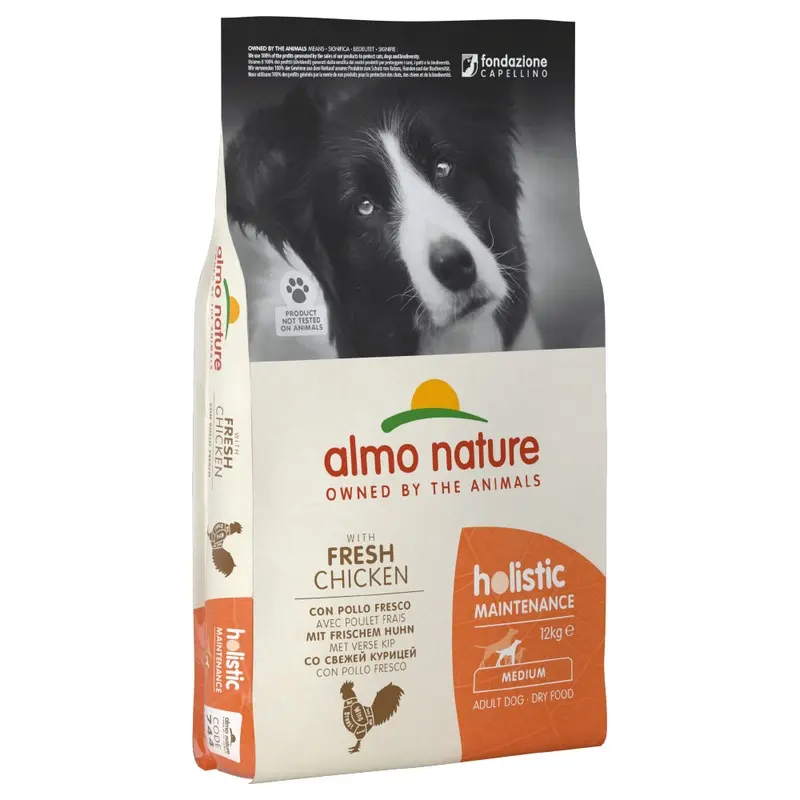 Almo Nature Holistic 12Kg Dry Dog Food - 15% Off! * - Medium Adult Chicken & Rice (12Kg)