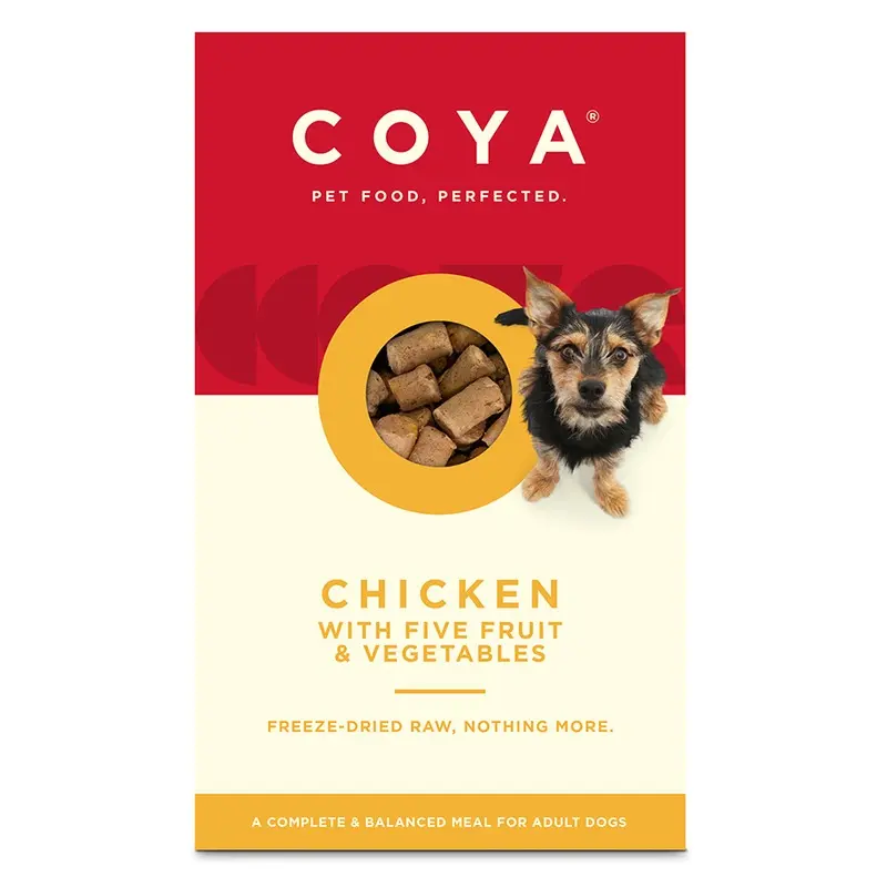 Coya Freeze-Dried Raw Complete Adult Dog Food Chicken, Fruits & Vegetables 150G