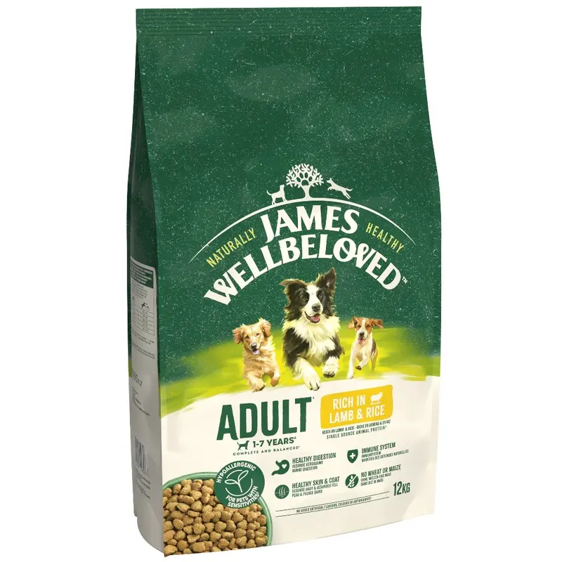James Wellbeloved Adult Dog Hypoallergenic Lamb & Rice - 12Kg