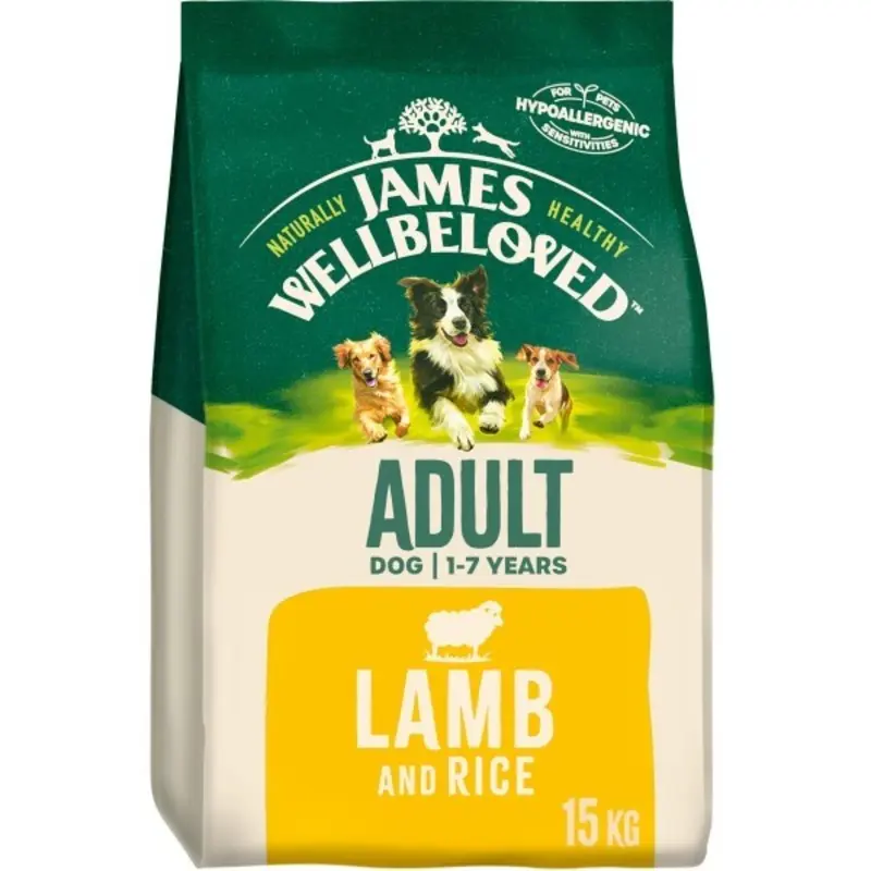 James Wellbeloved Adult Lamb And Rice Dog Dry Food - Brown/White 15Kg