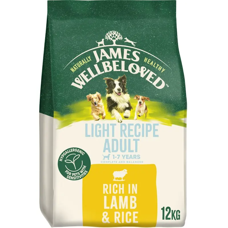 James Wellbeloved Light Adult Dry Dog Food Lamb & Rice 12Kg