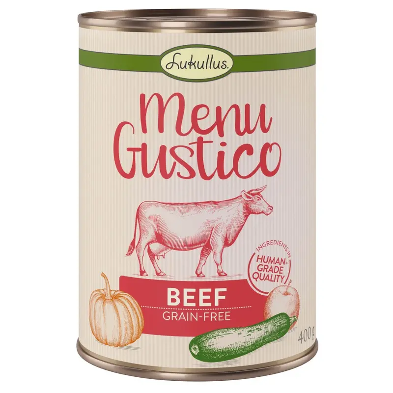 Lukullus 6 X 400G Menu Gustico Wet Dog Food - Special Price! * - Beef - Grain-Free (6 X 400G)