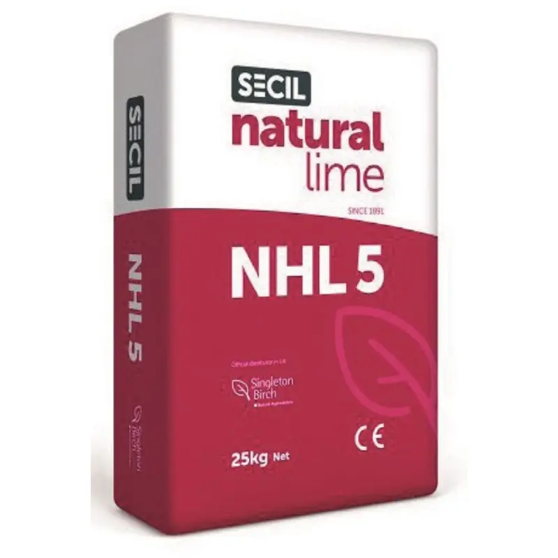 Singleton Birch White Hydraulic Lime (Secil) Nhl5-25Kg Bag - Full Pallet - 50 Bags Size 1