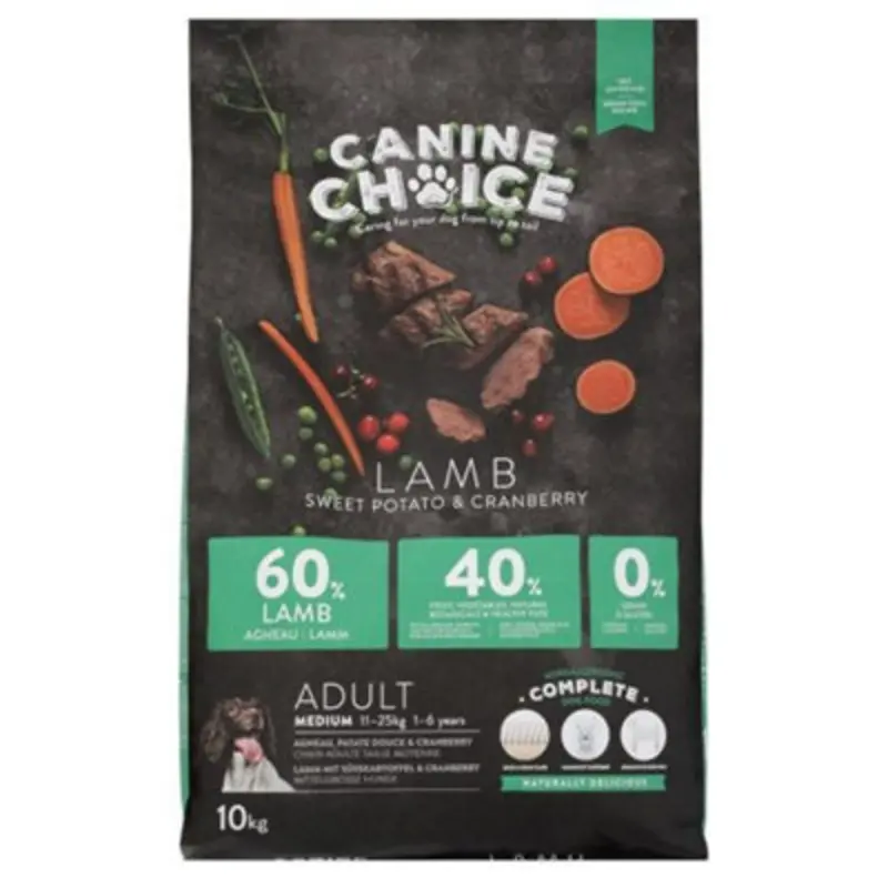 B&Q Grain/Salmon Canine Choice Super Premium Gf Med Adt Dry Lamb 10Kg