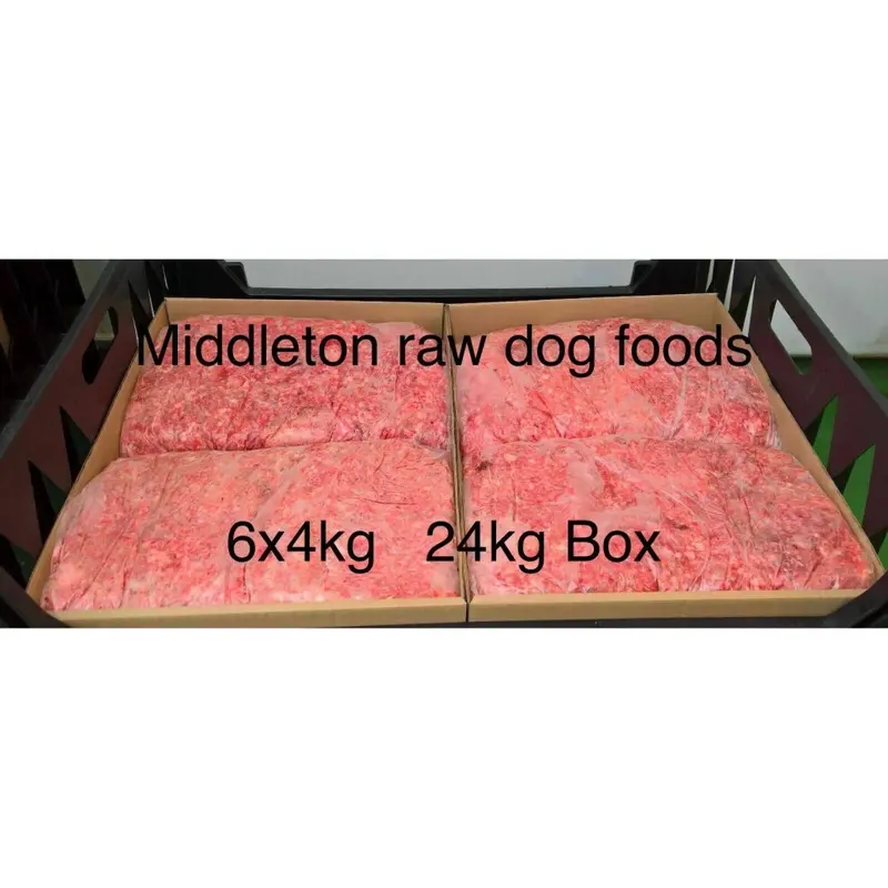 New Middleton Raw Dog Food Dog Food Frozen Chicken Mince 6X Bags 24Kg Box. 4Kg