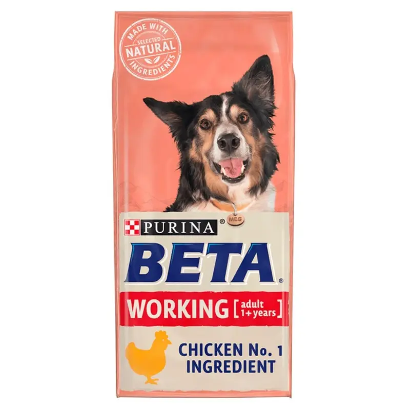 Purina Beta Working Dog Chicken Dry Dog Food 14Kg