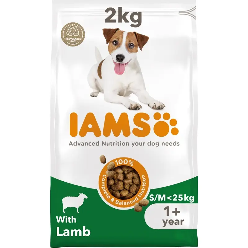 Iams Adult And Breed Dog Food With Lamb - 2Kg Small