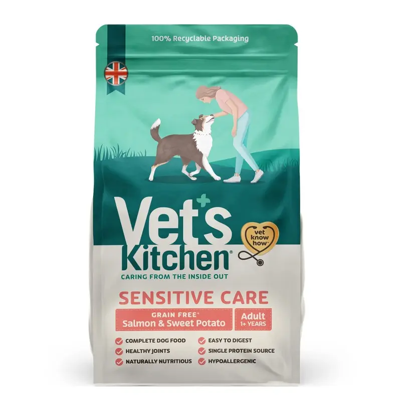 Vets Kitchen Grain/Salmon Dry Dog Food Adult Free & Sweet Potato 2.2Kg