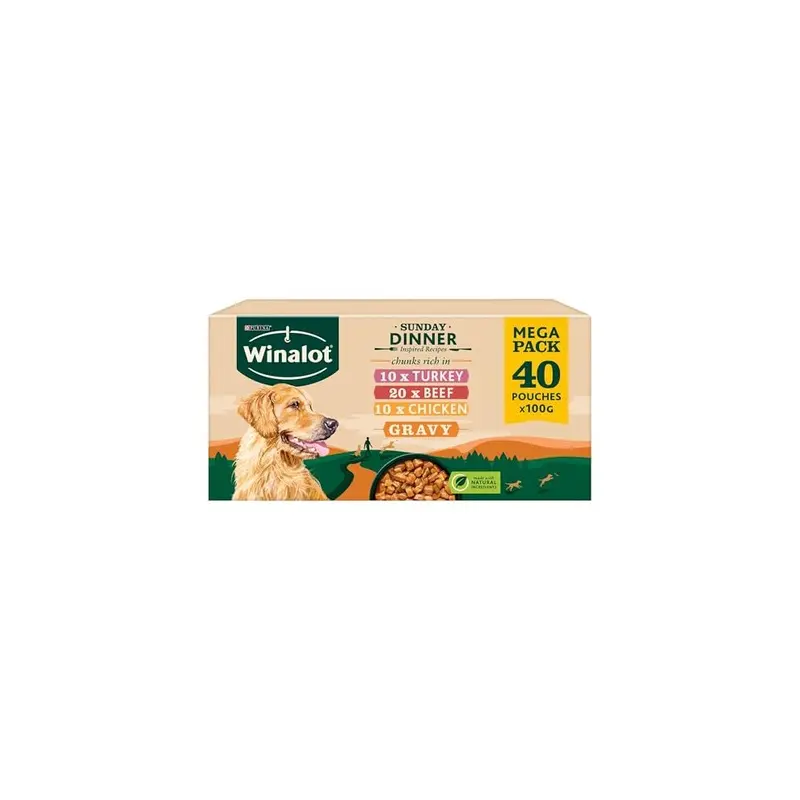 New Purina Winalot Sunday Dinner Mixed In Gravy Wet Dog Food 40X100g