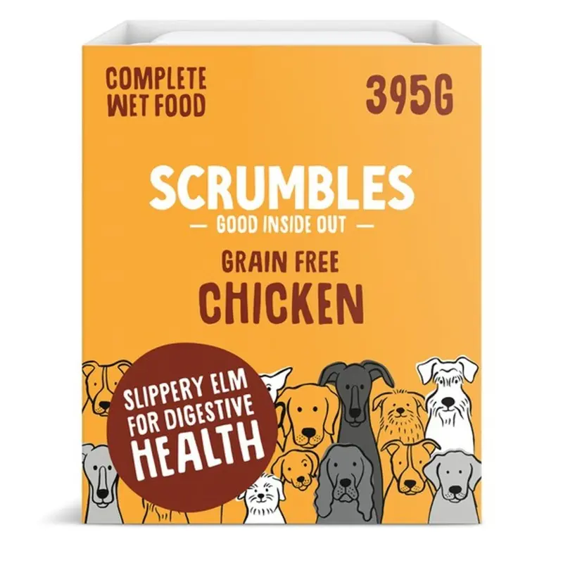 New Scrumbles Comple Wet Dog Food Chicken Free Grain 395G
