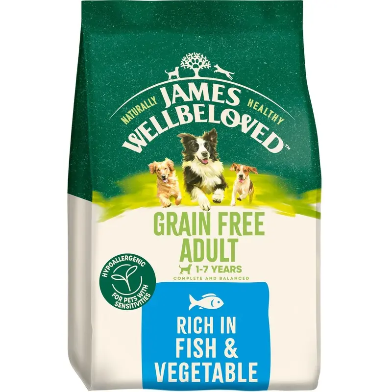 James Wellbeloved Grain Adult Fish & Veg Free Dry Dog Food - 4.5Kg