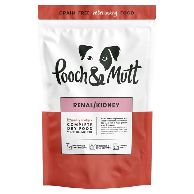 New Pooch & Mutt ? Veterinary Diet Dog Food ( Free), Renal, Grain 1.5Kg