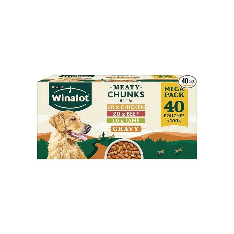 Winalot Dog Food Mixed In Gravy, X 100G (Packaging May Vary) Size 40