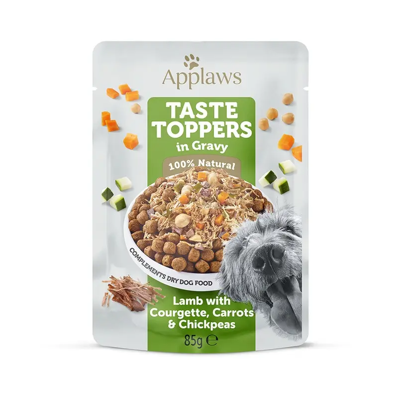 Applaws Taste Toppers Wet Dog Food Lamb With Vegetables In Gravy Pouch 85G