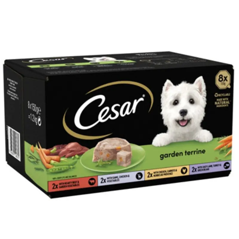 Cesar Garden Terrine Mixed Selection In Loaf 8X150g (Pack Of 3)
