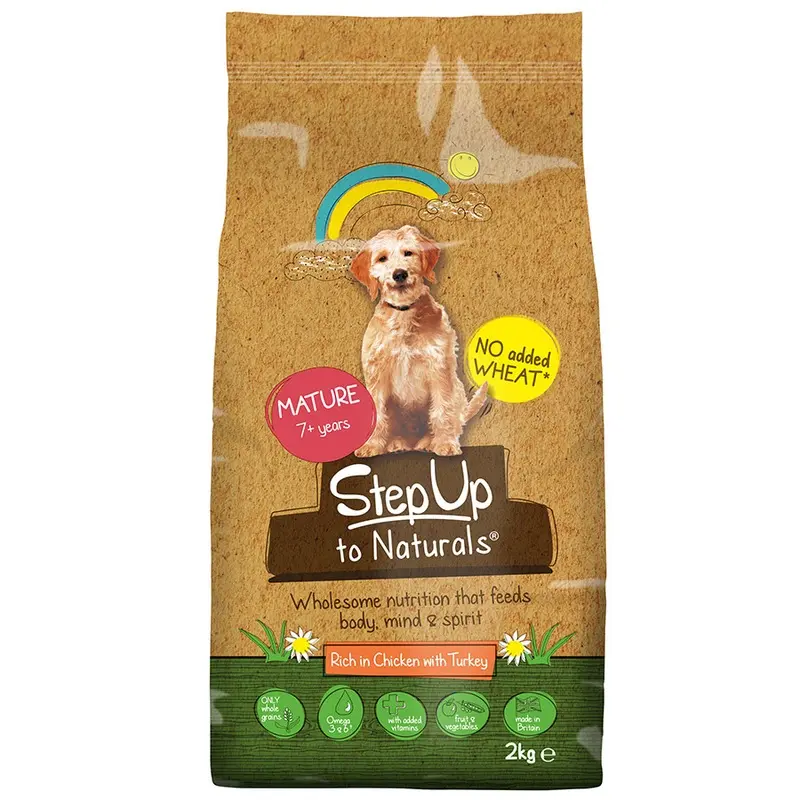 Step Up To Naturals Dry Mature Dog Food Chicken With Turkey 2Kg