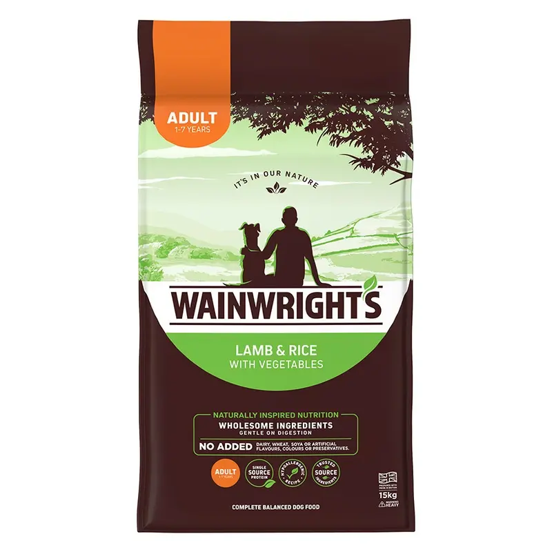 Wainwrights Complete Dry Adult Dog Food Lamb With Rice 15Kg