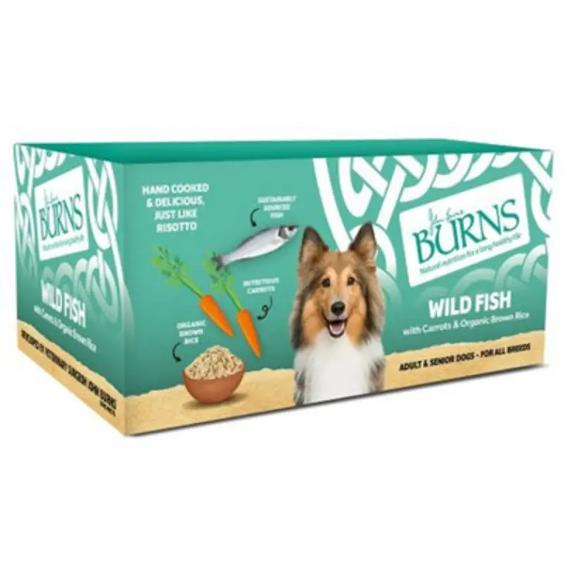 Burns Brown Fish Veg & Rice Pack 150G Size 12