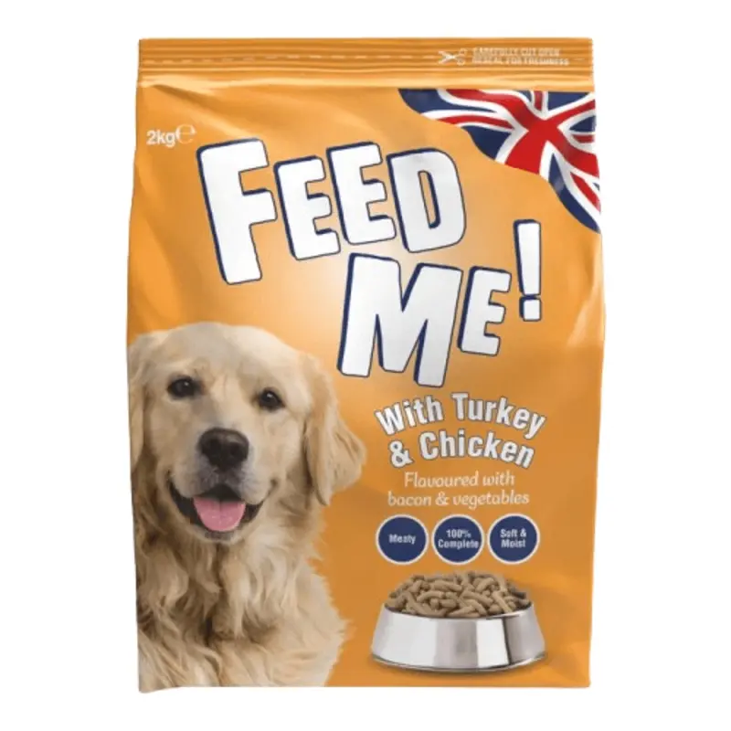 Feed Me Feed Me! Turkey And Chicken With Bacon And Veg Dog Food - 2Kg