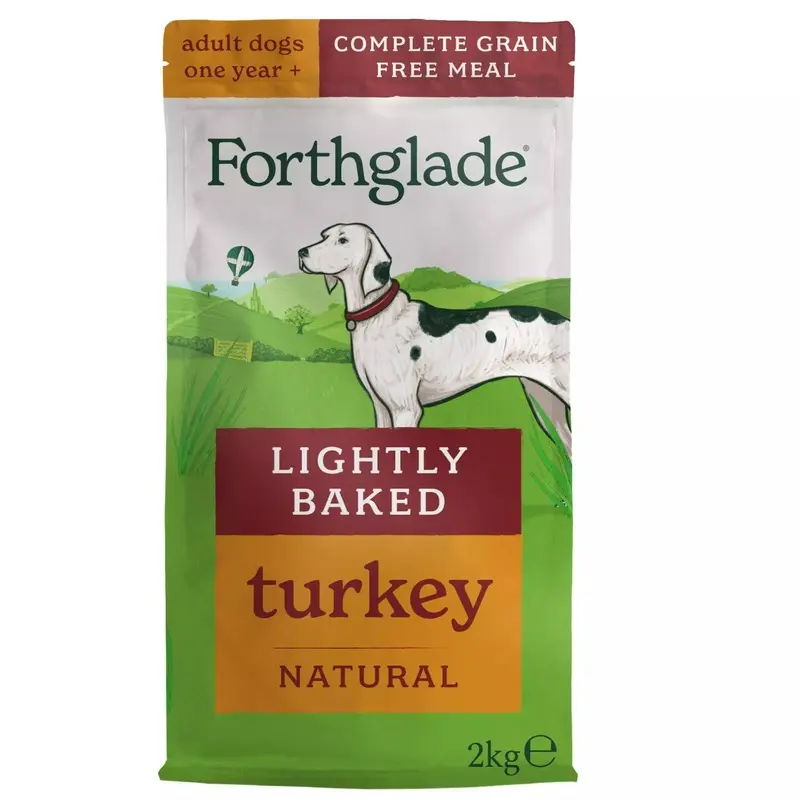 Forthglade Lightly Baked Natural Turkey With Sweet Potato Dog Food - Grain 2Kg
