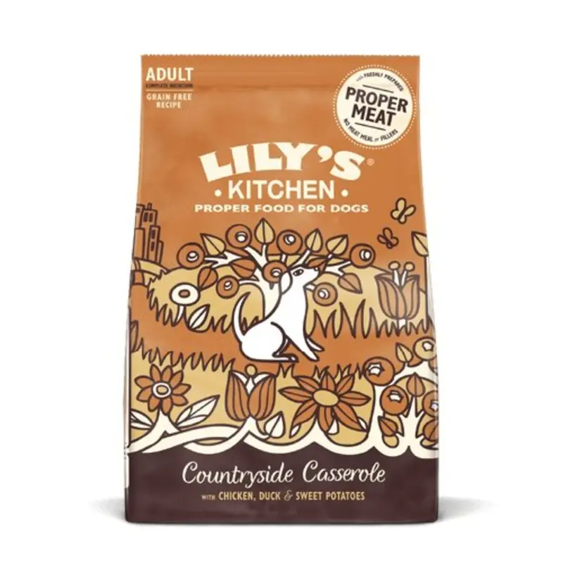 Lilys Kitchen Grain/Salmon Dog Countryside Casserole Chicken & Duck Dry Food | : 2.5Kg