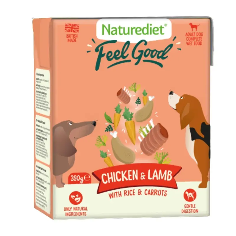 Naturediet Feel Good Adult - Chicken & Lamb - 18 X 390G