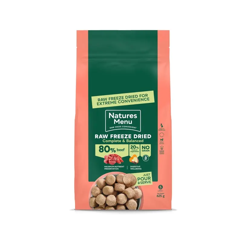 Natures Menu Freeze Dried Complete & Balanced Nuggets - Beef - 625gr