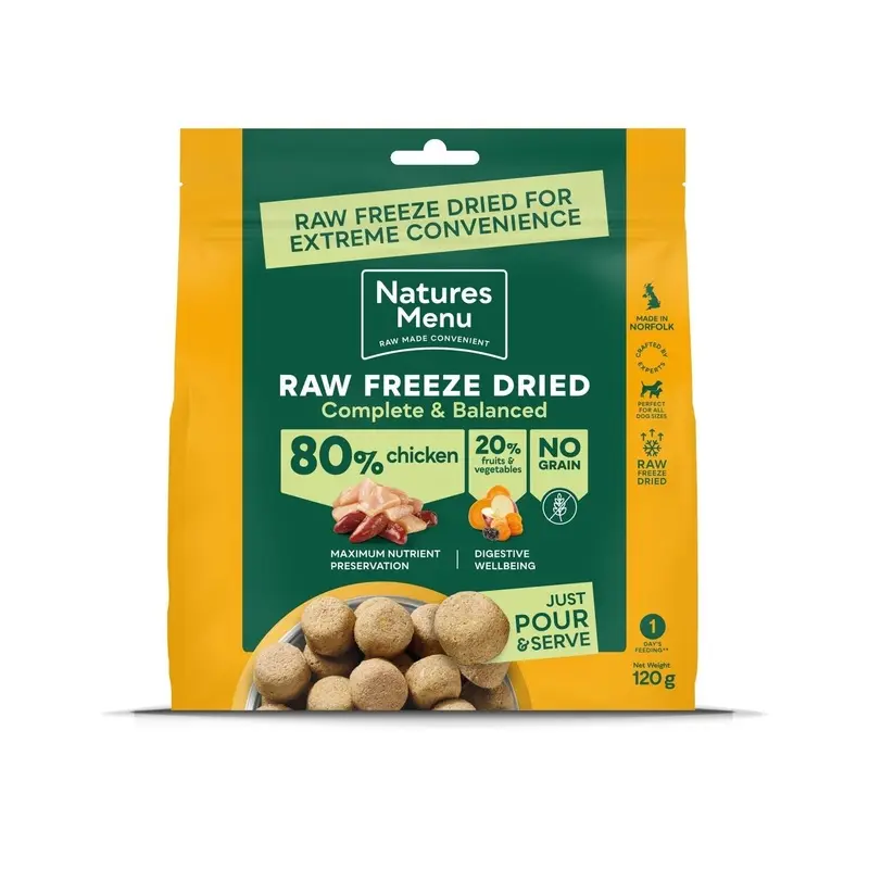 Natures Menu Green Dog Complete & Balanced 80/20 Freeze Dried Chicken | : 120G